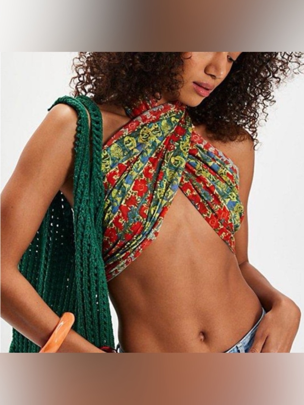 Free People Free-est All Summer Long Sarong Wrap Nautical Print Beach Cover Up - Picture 7 of 8